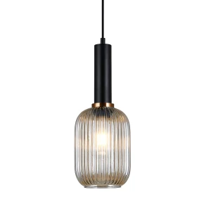 Lampa wisząca Antiola  PND-5588-1M-BK+AMB Italux