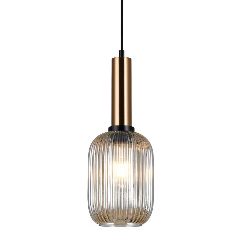 Lampa wisząca Antiola  PND-5588-1M-BRO+AMB Italux