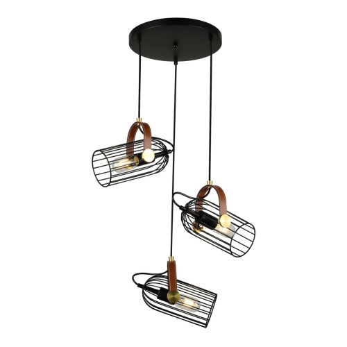 Lampa wisząca Antoin  PND-2445-3-BK Italux