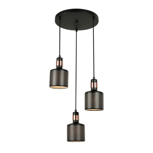 Lampa wisząca Restenza  PND-2439-3-BK Italux