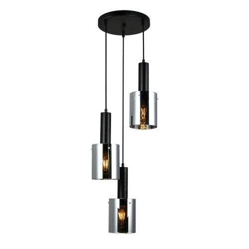 Lampa wisząca Sardo  PND-5581-3A-BK+SG Italux