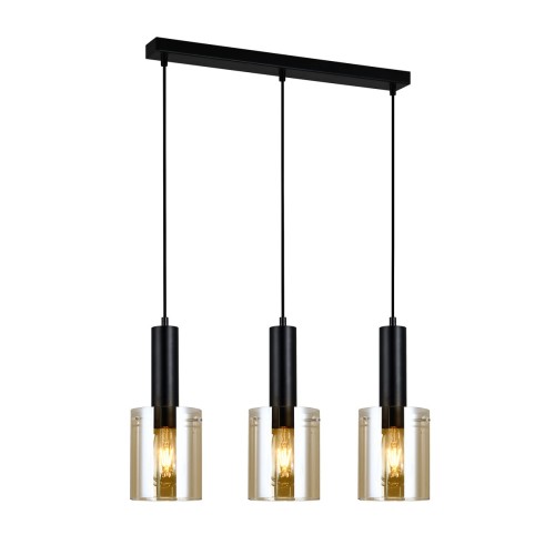 Lampa wisząca Sardo  PND-5581-3-BK+AMB Italux