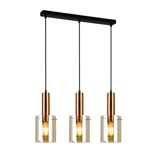 Lampa wisząca Sardo  PND-5581-3-BRO+AMB Italux