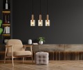 Lampa wisząca Sardo  PND-5581-3-BRO+AMB Italux