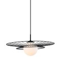 Lampa wisząca Alison nowoczesna ze szklanym kloszem i drucianą dekoracją Italux