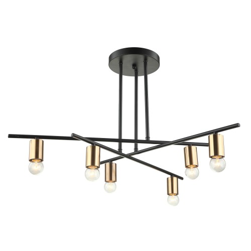 Lampa wisząca Normani nowoczesna z porawkami w kolorze brązu Italux