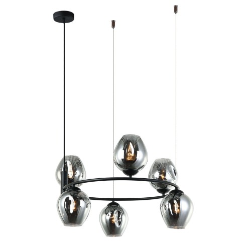 Lampa wisząca Roxane  MDM-4045-6 BK+SG Italux