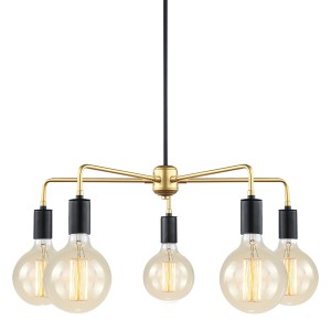 Lampa wisząca Malene  MDM3386/5 BK+GD Italux