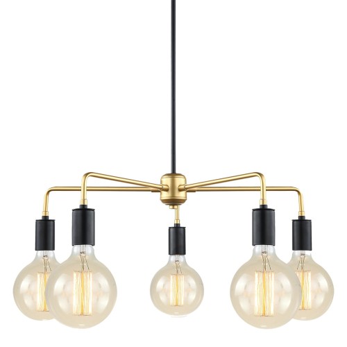 Lampa wisząca Malene  MDM3386/5 BK+GD Italux