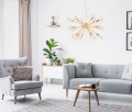 Lampa wisząca typu "sputnik" Theo z metalu w kolorze zlota Italux