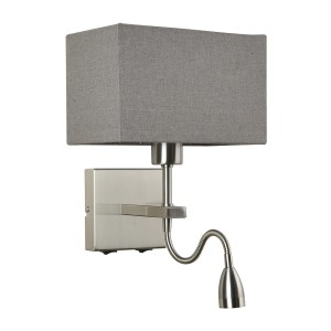 Lampa przy łóżkowa Norte  WL-1122-2-BL-SN-RC-GR Italux