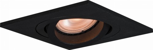 Oczko sufitowe wpuszczane kwadrat czarne regulowane Light