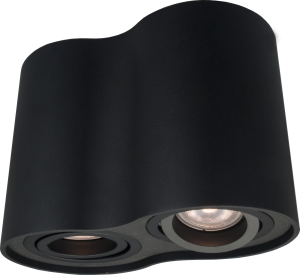 Lampa spot tuba podwójna czarna regulowana Light