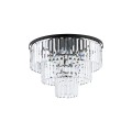 Plafon CRISTAL BLACK M o średnicy 56cm na czarnej obręczy z kryształkami Nowodvorski Lighting