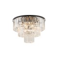 Plafon CRISTAL BLACK M o średnicy 56cm na czarnej obręczy z kryształkami Nowodvorski Lighting