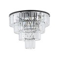 Plafon CRISTAL BLACK L z czterema rzędami podłużnych kryształków Nowodvorski Lighting