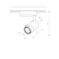 Lampa na szynoprzewód z regulacją PROFILE ZOOM LED WH 3000K 7623 Nowodvorski