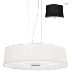 Lampa wisząca HILTON SP6 ROUND NERO czarna nowoczesna okrągła Ideallux