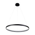Lampa wisząca CARLO pojedynczy czarny ring 80 cm wbudowany LED 26W Zuma Line