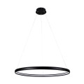 Lampa wisząca CARLO pojedynczy czarny ring 80 cm wbudowany LED 26W Zuma Line