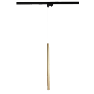 Lampa wisząca na szynoprzewód 1F LUNGO złota rurka sopel Light Prestige