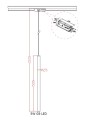 Lampa wisząca na szynoprzewód 1F LUNGO złota rurka sopel Light Prestige