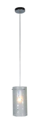 Lampa wisząca tubowa szklana Rico z roślinnym wzorem Italux