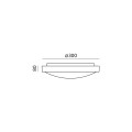 Plafon/kinkiet KFZX19WNBCZ LED ZOE LX z czujnikiem PREMIUM 19W CZARNA barwa NEUTRALNA Kobi