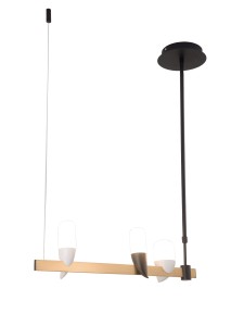 LAMPA WISZĄCA SAKAI 3 CZARNY ZŁOTY | Candellux 50233077