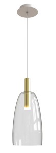 LAMPA WISZĄCA MODENA 1 ZŁOTY 140x14,5x14,5 | Candellux 50133067