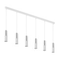 Lampa wisząca ELIT WHITE na 115cm listwie z 6 kloszami na żarówki GU10 TK Lighting