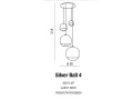LAMPA WISZĄCA SILVER BALL 4 AZ2531 Azzardo