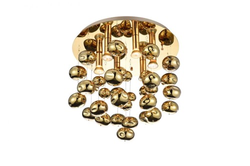 Lampa sufitowa LUVIA GOLD ze złotymi, dmuchanymi kuleczkami AZzardo