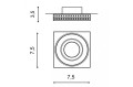 Oczko EVA SQUARE CHROME AZ1460 AZzardo