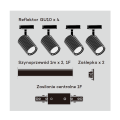 System szynowy TOKIO SET 1F czarny LP-787 SET 1F BK Light Prestige