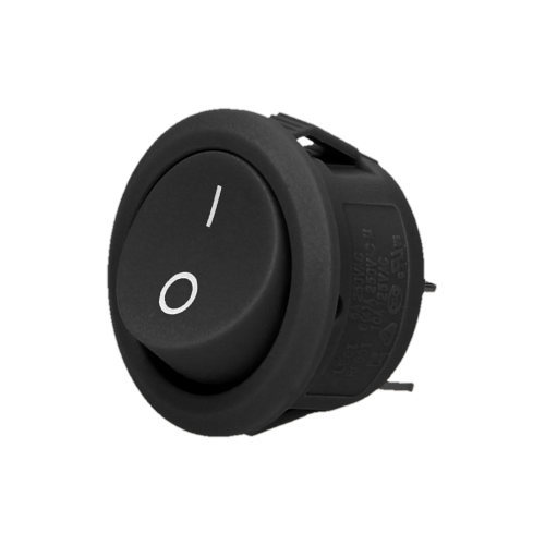 Wyłącznik kołyskowy okrągły 6A 230V OR-AE-13180/B czarny ORNO