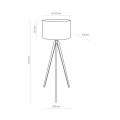 Lampa podłogowa TREVISO trójnożna drewniana z grafitowym abażurem TK Lighting