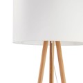 Lampa podłogowa TOKYO biała na drewnianym trójnogu TK Lighting