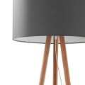 Lampa podłogowa TOKYO grafitowa na drewnianym trójnogu TK Lighting