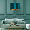Lampa wisząca TERCINO GREEN z zielonego weluru o średnicy 50cm TK Lighting