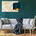 Lampa wisząca TERCINO GREEN z zielonego weluru o średnicy 50cm TK Lighting