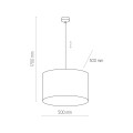 Lampa wisząca TERCINO ORANGE z pomarańczowym, welurowym kloszem TK Lighting