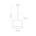Lampa wisząca TERCINO ORANGE z pomarańczowym, welurowym kloszem o śr. 38cm TK Lighting