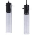 Lampa wisząca LOOK GRAPHITE na czarnej listwie z 6 kloszami z grafitowego szkła TK Lighting