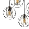 Lampa wisząca JAULA z okrągłymi, złoto-czarnymi drucianymi kloszami TK Lighting
