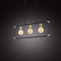 Lampa wisząca HYDRIA metalowa ramka z patynowymi elementami industrialna TK Lighting