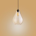 Lampa wisząca FUENTE z kloszem w kszałcie kropli z bursztynowego szkła TK Lighting