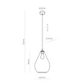 Szklana lampa wisząca FUENTE z kloszem w kształcie kropli TK Lighting