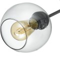 Lampa sufitowa FAIRY czarna industrialna z 3 szklanymi, grafitowymi kloszami TK Lighting