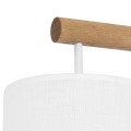 Kinkiet DEVA WHITE biały abażur i drewniane elementy TK Lighting